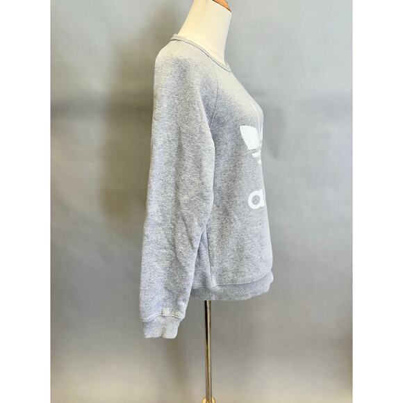 Adidas Originals Trefoil Crew Sweatshirt in Gray Size Small - Picture 5 of 12